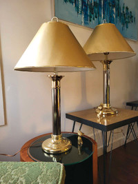 VINTAGE Brass Lamps x2