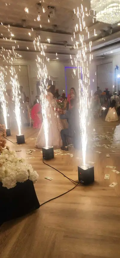 Dry ice fog and Cold sparklers, View more
