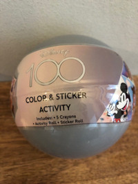 15 New Disney Characters Large Activity Balls Stickers, Crayons