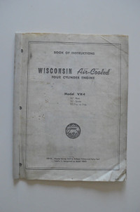 WISCONSIN Air Cooled 4-Cylinder Engine VH4 Instructions