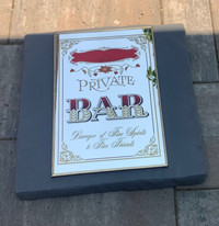 Vintage Private Bar Mirrored Sign- Japan