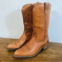 Vintage made in Korea 80s cowboy leather boots