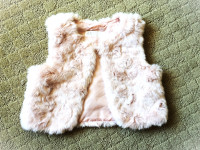 H&M  Faux Fur Vest Pink 18-24 M