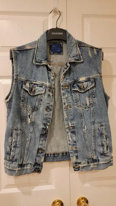 ZARA MENS JEAN JACKET VEST, View more