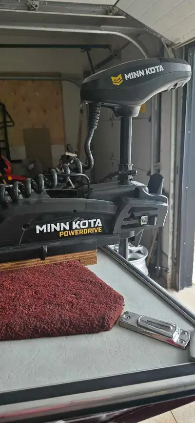 2023 Minnkota Powerdrive 55lb 54" deck mounted trolling motor with foot pedal. Like new condition. C...