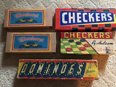 Vintage Wood Checkers and Dominoes, View more