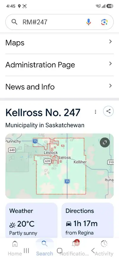 Quarter (160 acres) of land for sale, RM KELLROSS # 247. Land location is NW-15-27-14-W2. Approximat...