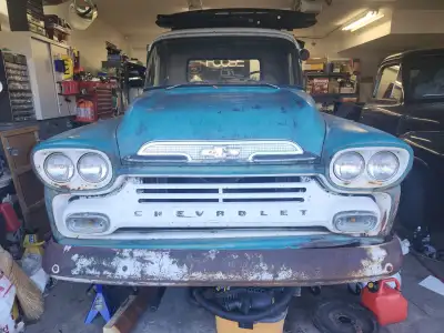 This Project Truck is a 1959 Chevrolet Apache 32 Stepside 2WD Longbox has the original 235 thrift ma...