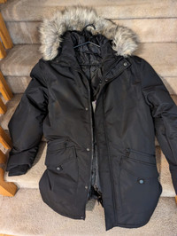 NEW Boy's Youth Black Small George Winter Jacket with hood