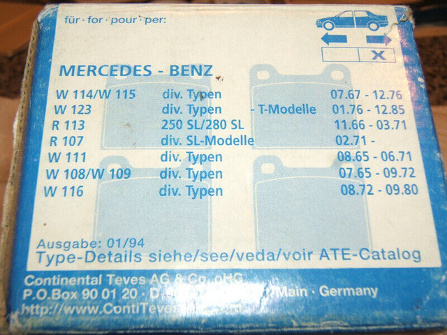 NOS Vintage Mercedes rear brakes pad ATE 604036 in Other Parts & Accessories in Oakville / Halton Region - Image 3