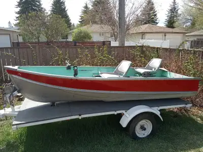 Please read the entire ad description. Lund 12 Foot Aluminum Fishing Boat, Trailer not included at l...