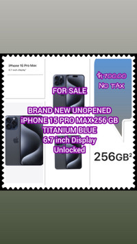 Brand new iPhone 15 pro max blue titanium 