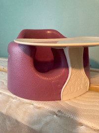 Pink  bumbo seat with tray