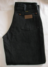 Mens Black Wrangler Jeans USA Made 33X29