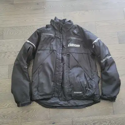 Icon Patrol Field Armour Motorcycle Rain Jacket - Men's Large, View more