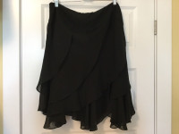 Black Tiered Skirt, Size 16, NYGARD Collection.