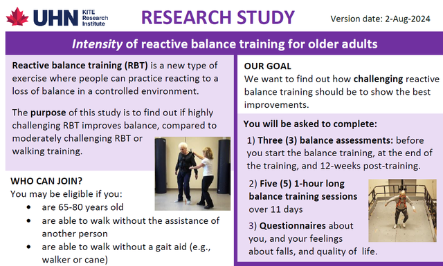 Balance training study for healthy older adults (paid research)