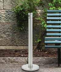 Aarco Products Satin Aluminum Floor Standing Weather Proof Cigar