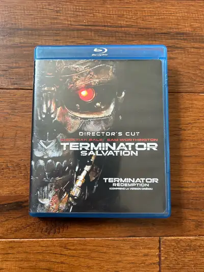 Very nice directors cut, Terminator Salvation - 2 Blu-rays+ DVD movie for sale. I come to Barrie onc...
