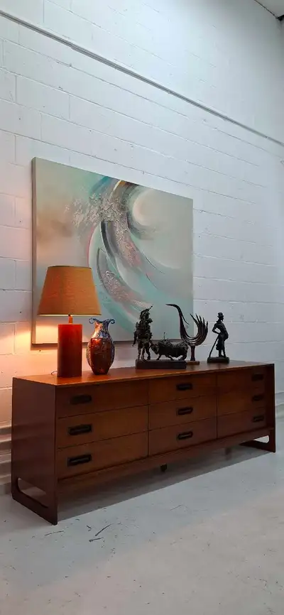 Vintage 80s post-modern wall artwork , View more