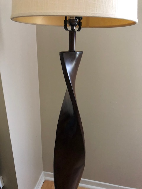 62 1/2" twisted wood floor lamp $350, vintage in Indoor Lighting & Fans in Oakville / Halton Region - Image 3