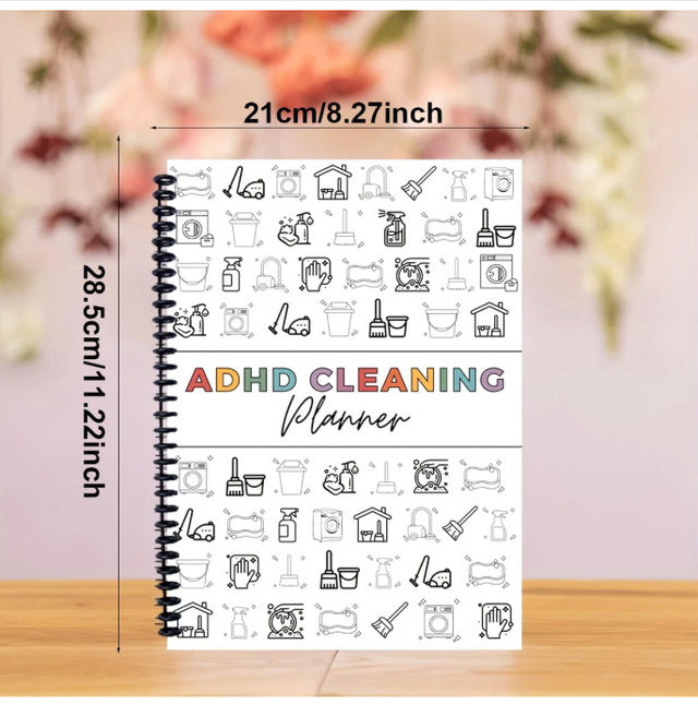 ADHD-Friendly Cleaning Planner – Chart & Checklist Notebook64959967278849124