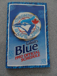 1992 Toronto Blue Jays Baseball Pocket Schedule $2. Ex condition