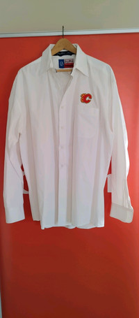 Calgary Flames, George Strait white, long sleeve Shirt.