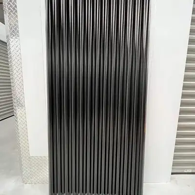Brand New Black Corrugated Metal - Gauge 26 (32”x68”), View more