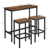 Bar height dining table set space saving