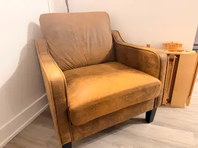 Plush oversized accent chair., View more