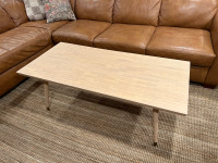 MCM oak rectangle parquet coffee table