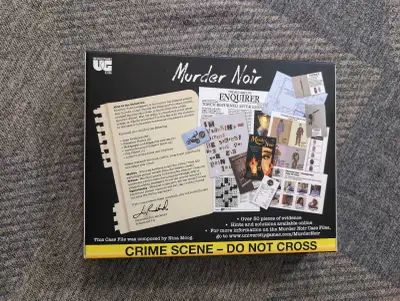 I'm offering the Murder Noir murder mystery party case files game. The box contains over 50 pieces o...