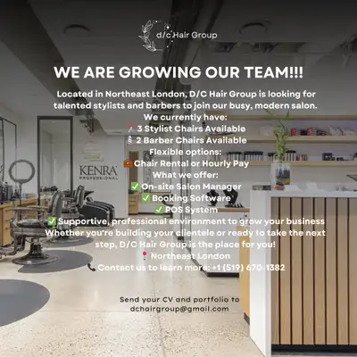 Now hiring : Hairstylist & Barber, View more