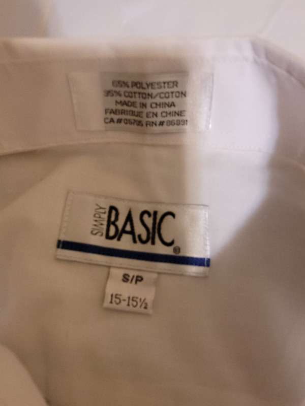 $20 OBO-1xBlack &amp; 1xWhite Men's Cotton Dress Shirts in Men's in Mississauga / Peel Region - Image 4