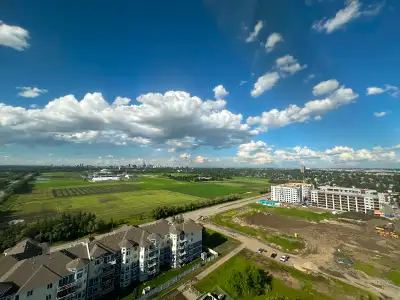 Quiet and bright two bedroom, one bath apartment in a concrete building, with a great view, for leas...