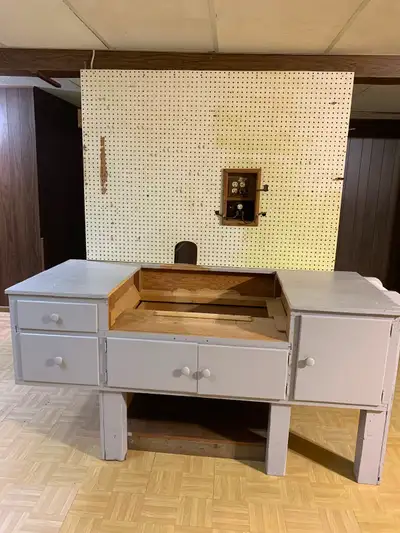 FREE: Workshop Bench & Detachable Pegboard, View more