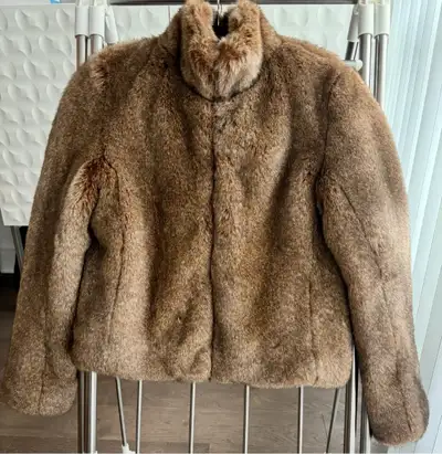 Short faux fur coat, View more