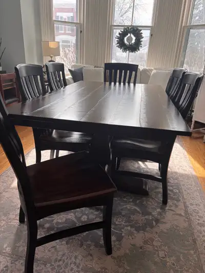 Solid Cherry Dining Table & 6 Solid Wood Chairs, View more