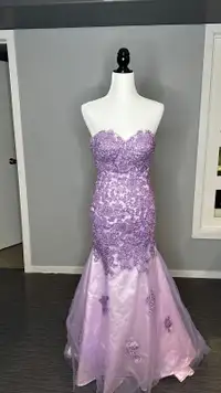Light purple long dress for graduation, prom, birthday