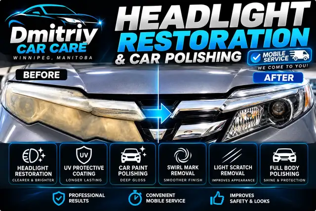 Mobile Headlight Restoration & Car Polishing in Detailing & Cleaning in Winnipeg - Image 2