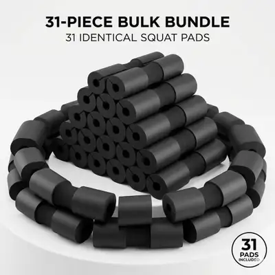 31-Piece Bulk Squat Pad Bundle – High-Density Protective Barbell, View more