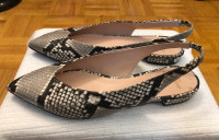 J-CREW Snake Print Leather Shoes size 5.5 M