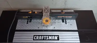Craftsman ¼” Variable Speed Plunge Router, Table and accessories, View more