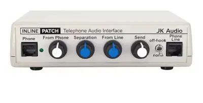 JK AUDIO INLINE PATCH AUDIO INTERFACE The JK Audio Inline Patch Telephone Audio Recorder Interface i...