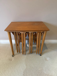 Wooden nesting table 