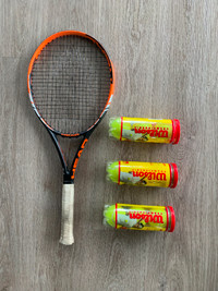 Head Challenge graphite tennis racquet+ 3x Cans of Wilson Balls