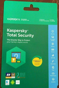 SEALED Brand New 2024 Kaspersky Software - Total Security