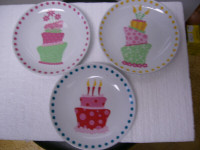 Set of 3 birthday plates