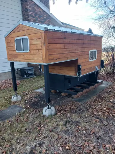 Custom built truck camper made for ski trips in the Rockies! Build in 2017 and fits in a 6.5 foot tr...
